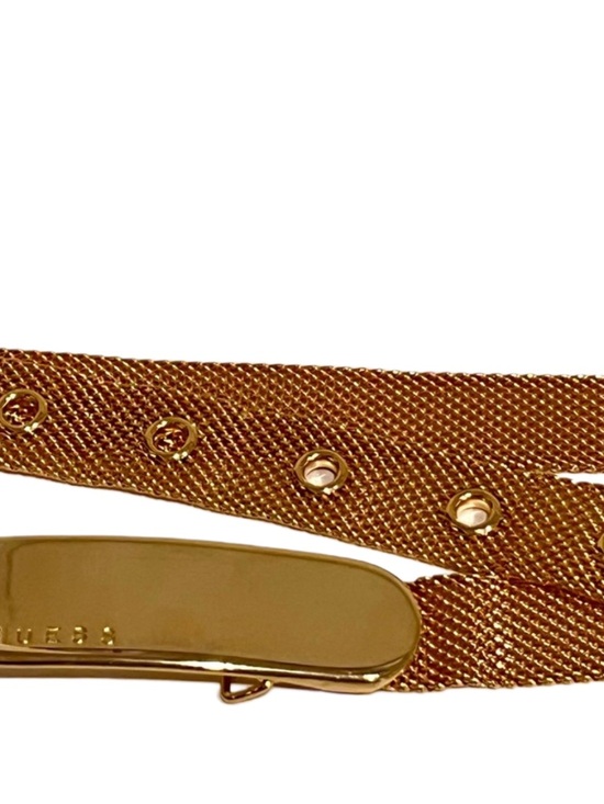 Guess Accessories - Vintage GUESS Gold-Tone Mesh Metal Belt Y2K Designer Chain Quiet Luxury Retro